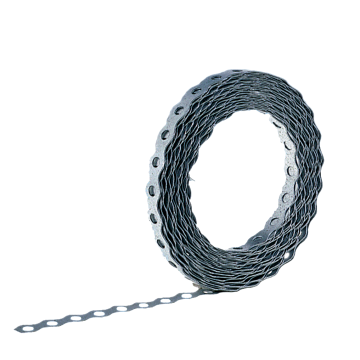 Lyukacsos szalag hullámos él, horganyzott | 12 mm | 10 m